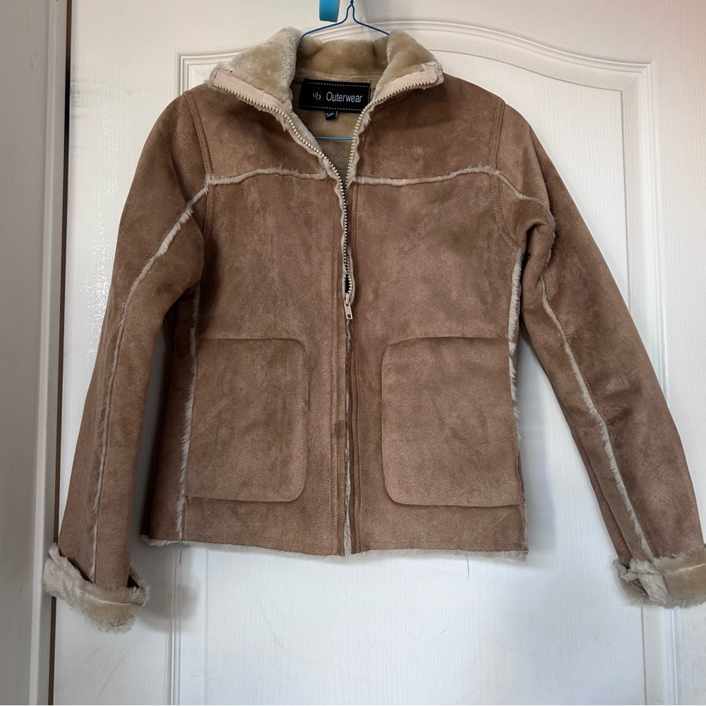 Brown faux Shearling jacket size S